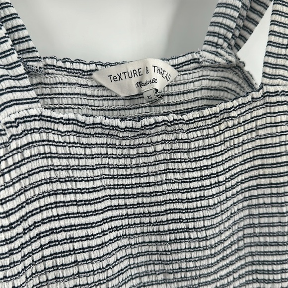 Madewell Texture & Thread Smocked Dress in Stripe XS - Picture 6 of 8